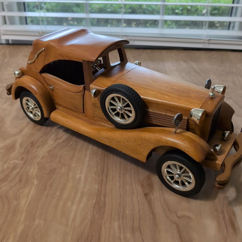 Retro Wood Car Model Handmade‎ Packard Antique Model Wooden Car Collectible Car